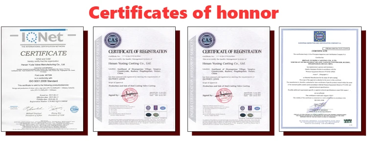 our certificates