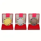 Custom Logo Metal Gold Blank Medals Inserts With Ribbon