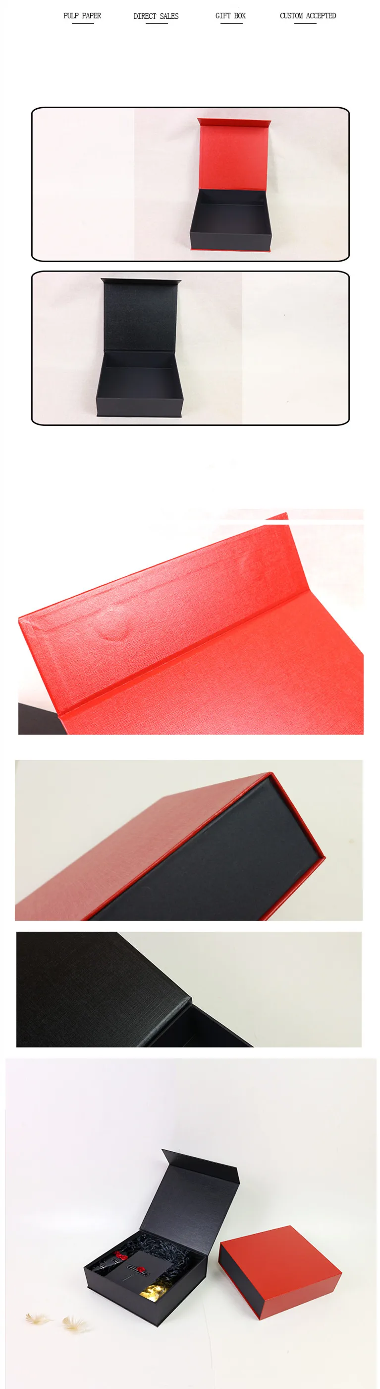custom logo luxury cardboard magnetic folding packaging gift box