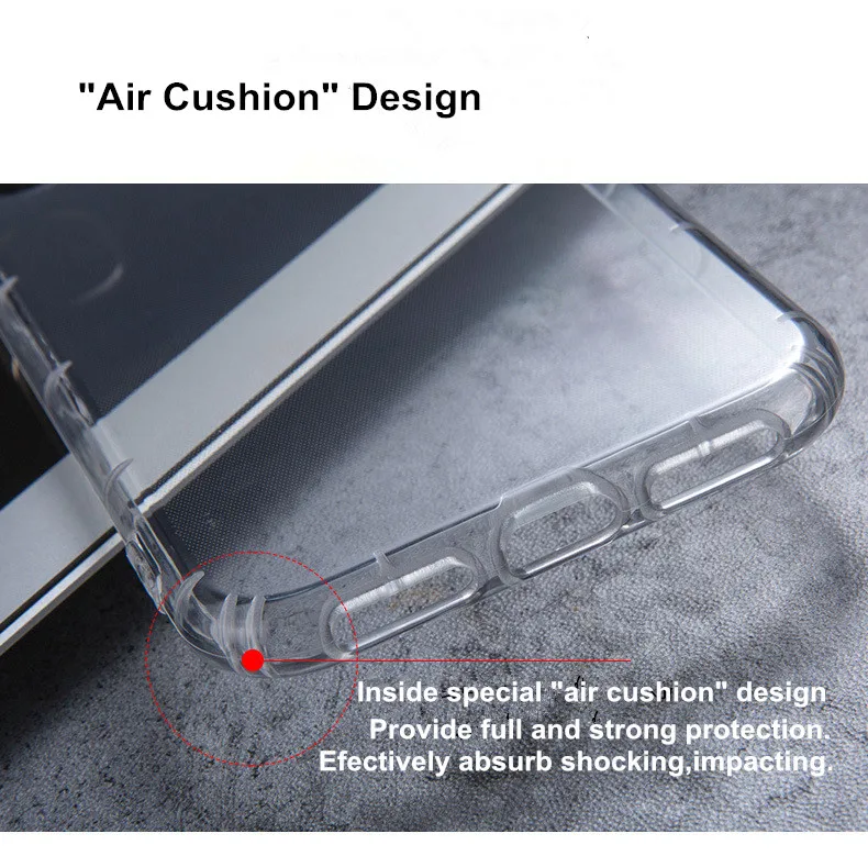 phone accessories For iphone X Case Slim Back Cover Aircushion Design Clear TPU Phone Case for iphone 6 7 8 X 11