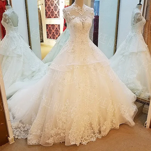 LS88956 muslimah wedding dresses brocade high neck wedding dress lahanga
LS88956 muslimah wedding dresses brocade high neck wedding dress lahanga