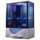 HS-SR073A luxury tempered glass comperized steam shower room with whirlpool