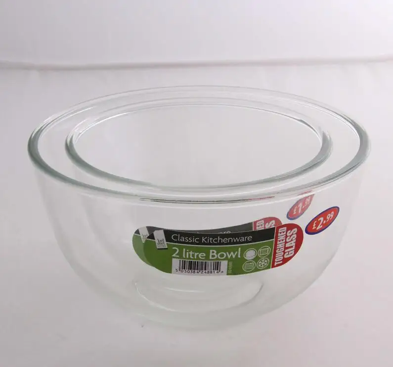 Round tempered glass sala bowl, Natural
Round tempered glass sala bowl, Natural