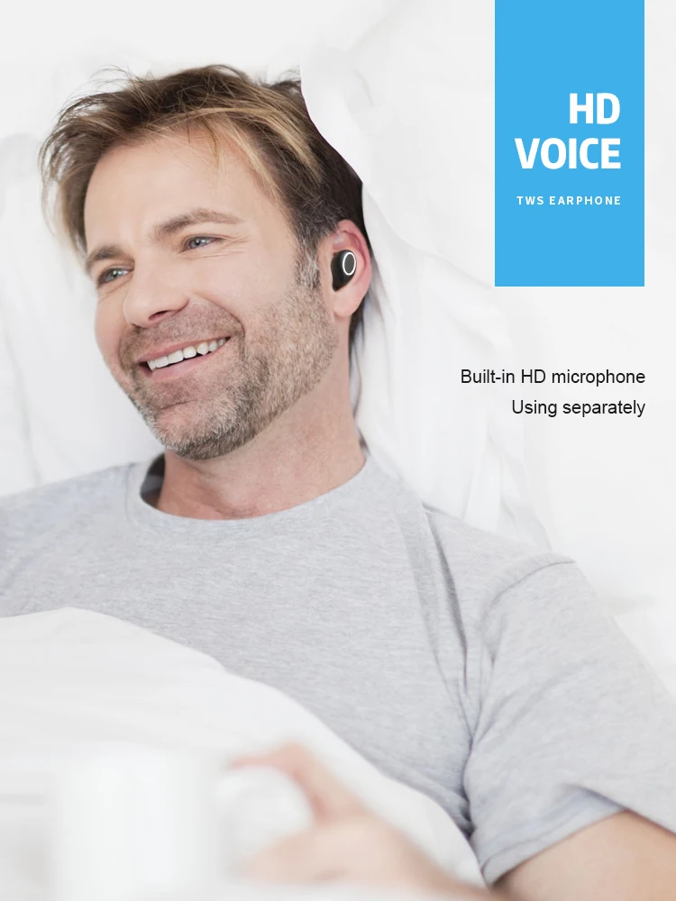 new arrival 3D Stereo Sound tws noise cancelling wireless bluetooths Touch Earbud headphones for iphone - ANKUX.COM