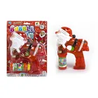 Transparent santa claus four-light flash kids soap bubble water gun for beach game