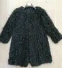 YR146A Fashion Design Knitted Real Curly Kalgan Lamb Fur Garment
