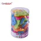 Bear,Butterfly,Heart,human shape 50pcs Plastic Cookie Cutter set for kid,fesitivel,party,christmas