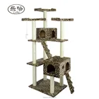 Cats Scratch Scratching Post 73" Large Deluxe Leopard Cat Tree Condo Furniture Scratch Post Pet House