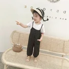 New summer Girls' overalls sets kids summer clothing sets kids Clothing girls Shirt and Pants