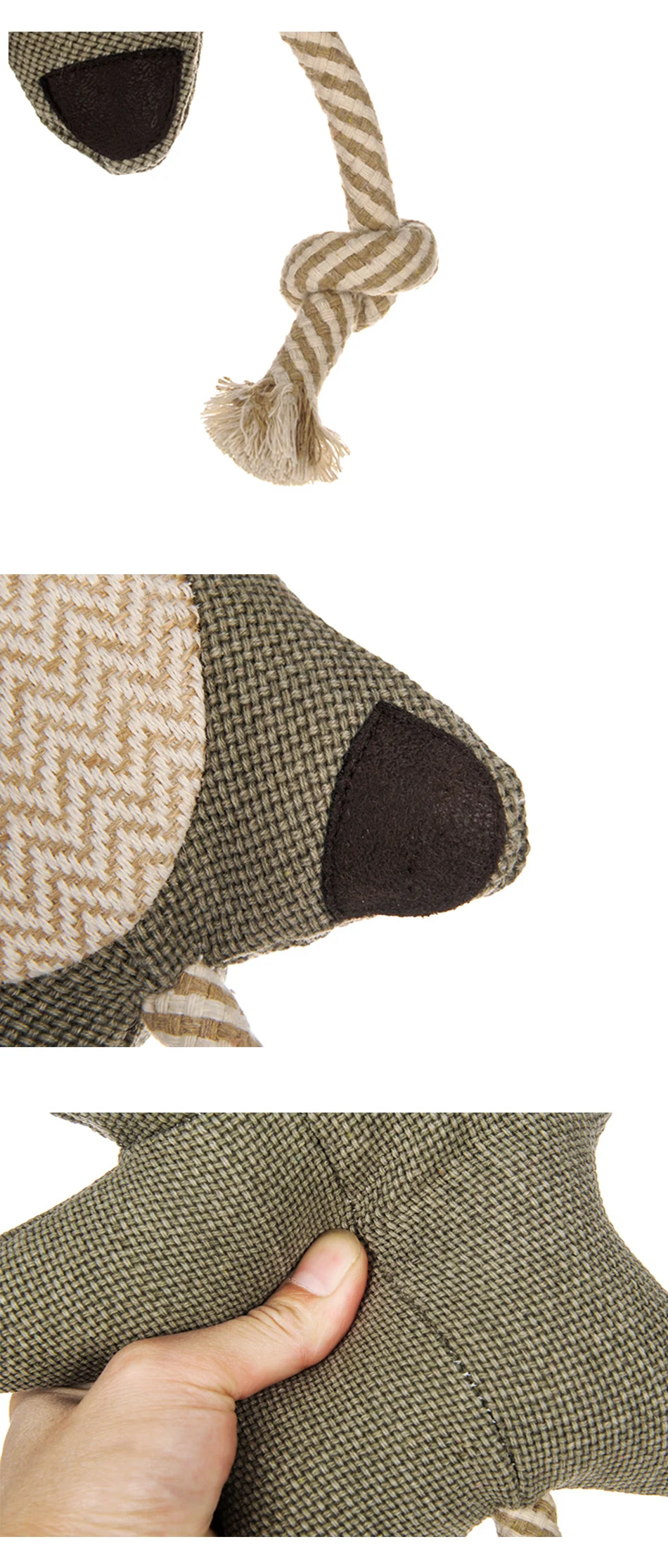 Hoopet Toys Big Dog Toys Animal Shape Linen Bite Resistant Squeaker Toys Large Dog Funny Playing Toys 40CM  (3)