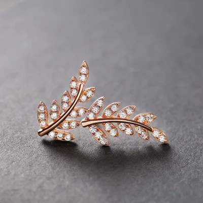 Trendy Leaf Micro Pave Cubic Zirconia Stud Earrings In 925 Sterling Silver For Women
Trendy Leaf Micro Pave Cubic Zirconia Stud Earrings In 925 Sterling Silver For Women