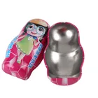 Matryoshka doll shape toy tin can packing tin box for chocolate and toy