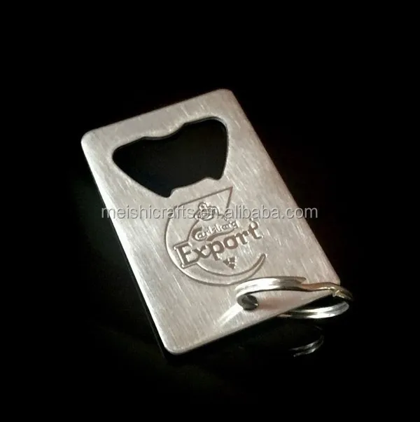 stainless steel carlsberg export bottle opener key ring
