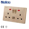 13A Double 1 Gang 3 Pin Switch Socket With 2 Usb