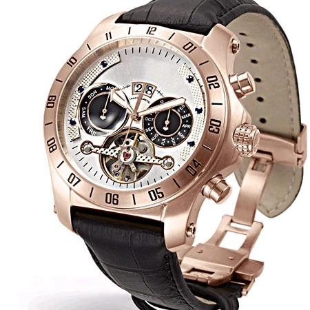 OEM newest Luxury Auto Mechanical Watch Arabic Number Tourbillon Mens Watch