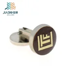 Wholesale custom logo high quality enamel cufflinks with epoxy