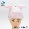 100%polyester rabbit ear design Quick-Dry hair turban salon towel