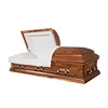 MFW-078 Factory price solid funeral casket wooden coffin luxury coffin box sell to all regions