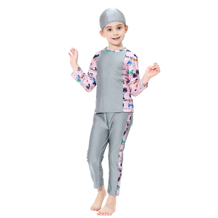 Long sleeve muslim dubai swimsuit for girls surf pants set with caps cheap islamic swimwear girls muslim swimsuit, Multi colors
Long sleeve muslim dubai swimsuit for girls surf pants set with caps cheap islamic swimwear girls muslim swimsuit, Multi colors