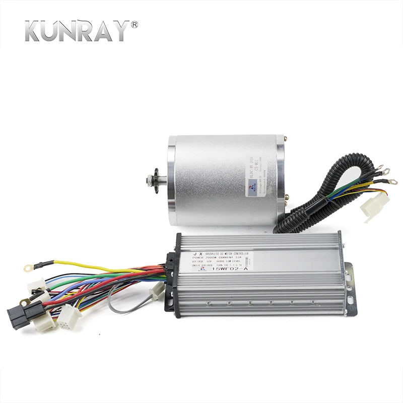 Cheap KUNRAY BLDC 60V2000W Motor With 15MOSFET 33A Brushless DC Motor Controller Electric Scooter Ebike QuadCar Engine 4600RPM 4N.m 0