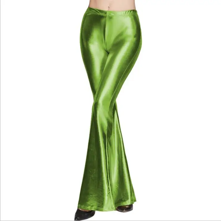 2018 Women Bright PU Leather Pants Stripe Split Bell Bottom High Waist Boot Cut Trousers Flare Casual Pant A211 
2018 Women Bright PU Leather Pants Stripe Split Bell Bottom High Waist Boot Cut Trousers Flare Casual Pant A211