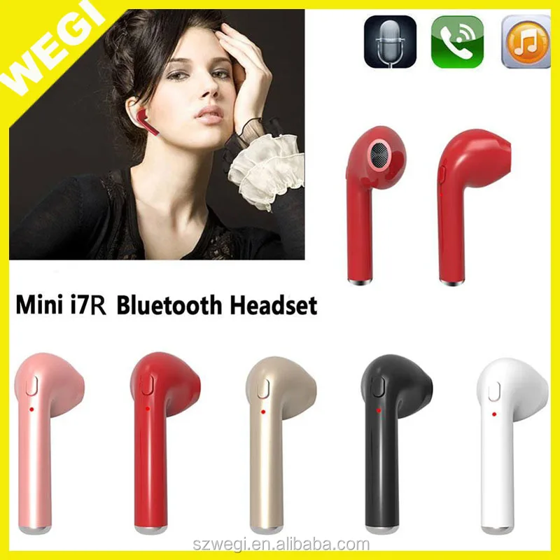 2017 bt Single Earbud v4.1+EDR Wireless Left Earpiece Handsfree Stereo Earphone i7 - ANKUX.COM