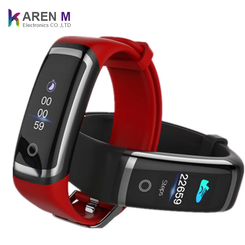 

smart band Heart rate monitor blood pressure passometer message call reminder fashion waterproof smart bracelet IP67 smartwatch