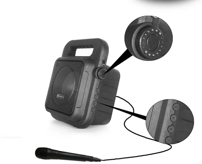 Portable bluetooth speaker with FM radio USB LINE IN recording outdoor speaker bluetooth - ANKUX.COM