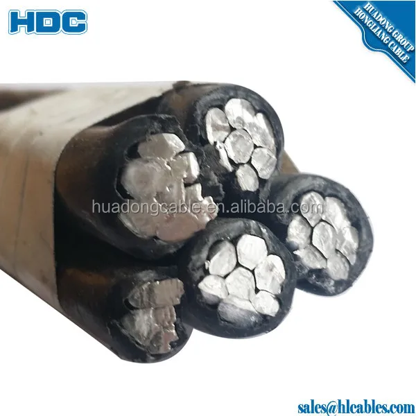 self-supporting quadruplex aerial bundled cable abc cable