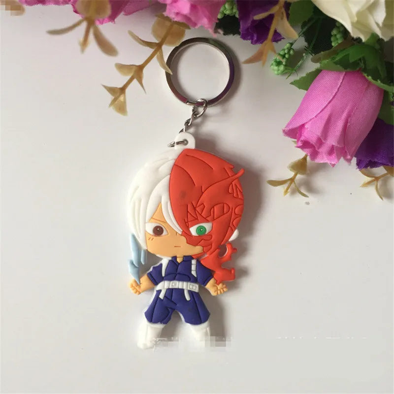 Anime My Hero Academia Figures Toys PVC Pendant Keychain Keyring Key Bag Pendants Dolls Kids Friends Gift  6-8cm (10)