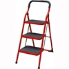 stainless steel matial folding household ladder, folding steel stair, household step ladder with safety handrail