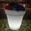 portable commercial used garden patio decorative illuminated led flower pot rgb color changing led white plastic plant pot