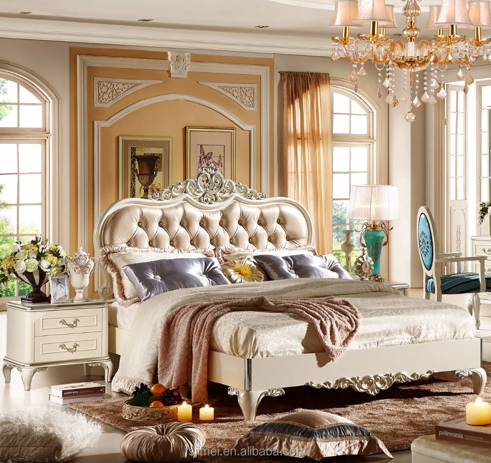 White Color French Style Royal Luxury Bedroom Set Luxury Buy