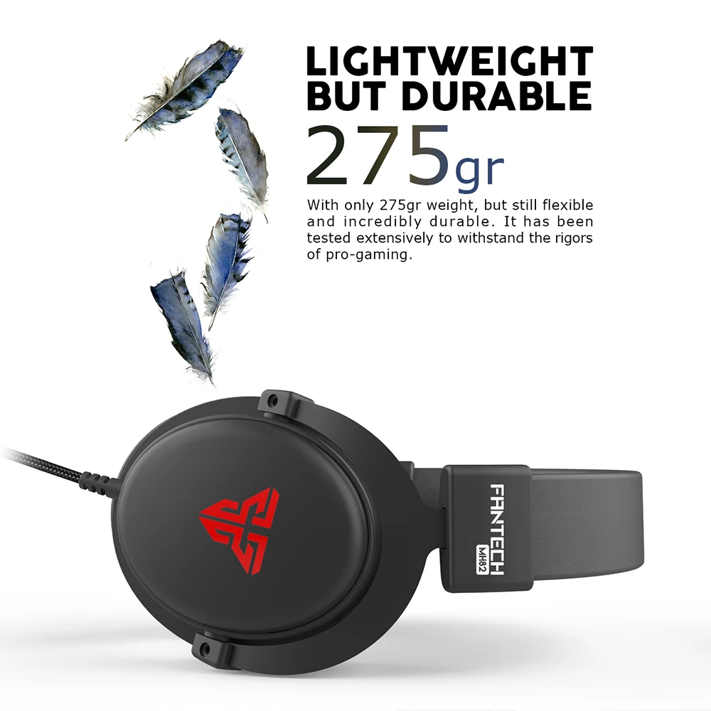 Fantech MH 82 Best Computer Breathable Ear Cups USB Wired Headphone Headset Gaming - ANKUX.COM