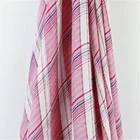 Woven rayon printed plaid fabric for spring/summer dresses