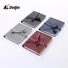 Wholesale blank leather bound cover book A6 pocket size notebook with pen holder