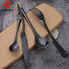 4pcs Kitchen 18/10 Stainless Steel elegant color coating flatware, Black cutlery, Black set of cutlery set