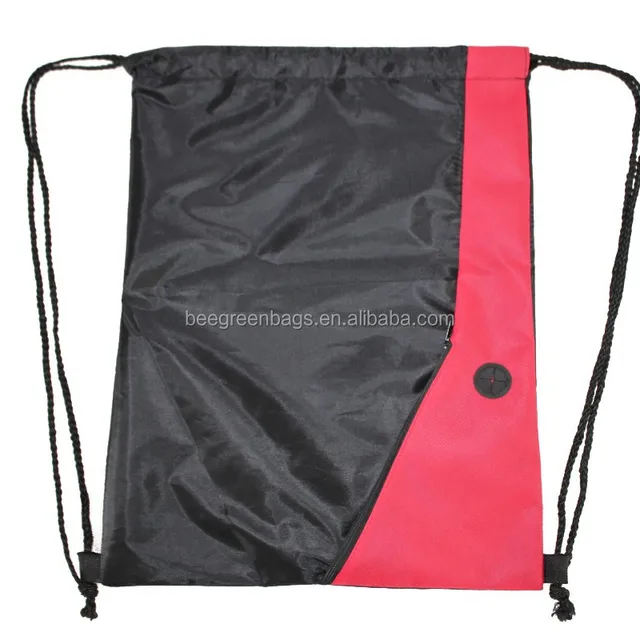 customize polyester drawtring gift bag wholesale with zipper