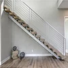 Modern Wood Steps Stainless Steel Stairs Grill Design
