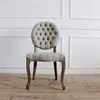 old rubber wood canvas fabric dinning chair