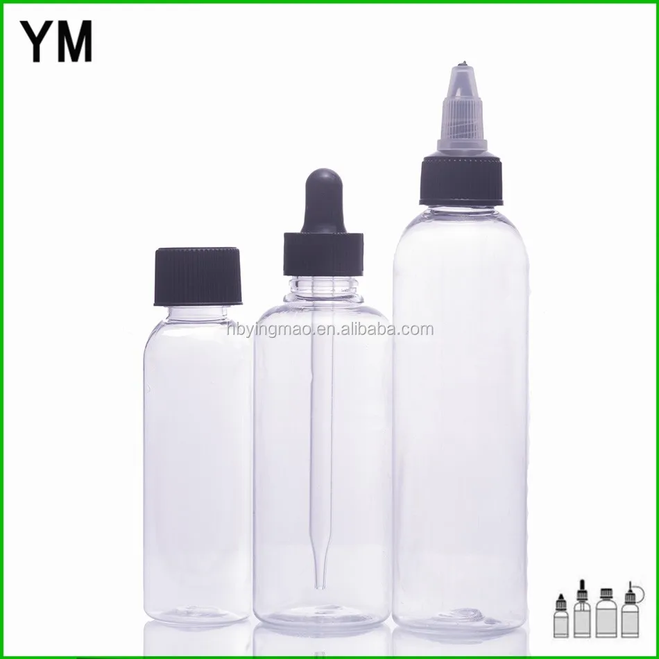 empty pet plastic e cig liquid oils needle tip dropper bottles