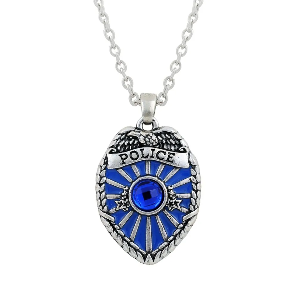 Dropshipping Large Stock Antique Silver Police Badge Blue Epoxy Enamel Fashion Pendant Men Necklace Jewelry
Dropshipping Large Stock Antique Silver Police Badge Blue Epoxy Enamel Fashion Pendant Men Necklace Jewelry