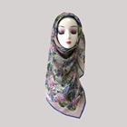 Scarf Cotton Howmay Muslim Hijab Scarf Digital Print Custom Shawl For Malaysia Women Square Cotton Hijab Voile