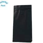 Wholesale custom printing 500g 1 pound aluminum foil Matt black coffee bag with valve 13.5*26.5cm
