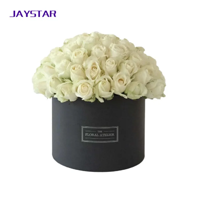 Round flower box packaging custom with lid