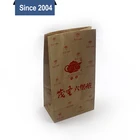 80gsm custom logo Food grade packaging snack food tea brown kraft paper bags