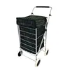 Front Side Open-available design Folding Shopping Cart Rolling 4-wheel Utility Wagon