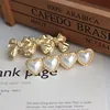Daihe 2019 Fashion High Quality Ins series simple pearl bow hairpin with love heart Baroque pearl hair clips for women