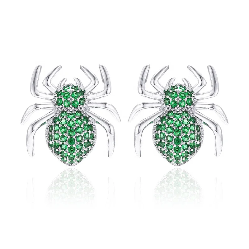 Vintage Jewelry Spider Stud Earrings Micro Pave Cubic Zircon Earrings for Women, Green;rose
Vintage Jewelry Spider Stud Earrings Micro Pave Cubic Zircon Earrings for Women, Green;rose
