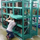 Storage shelves heavy duty drawer type die roller out racks injection mold racking